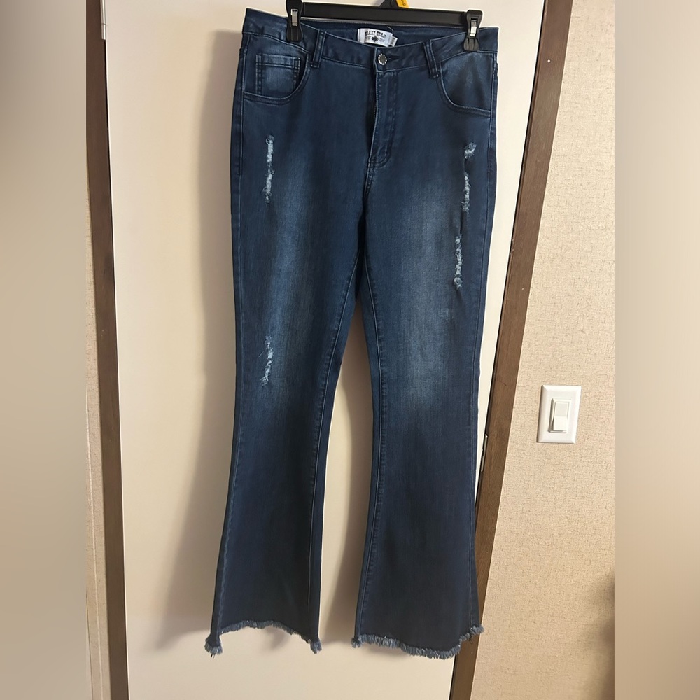 Crazy Train brand dark flare jeans size 9